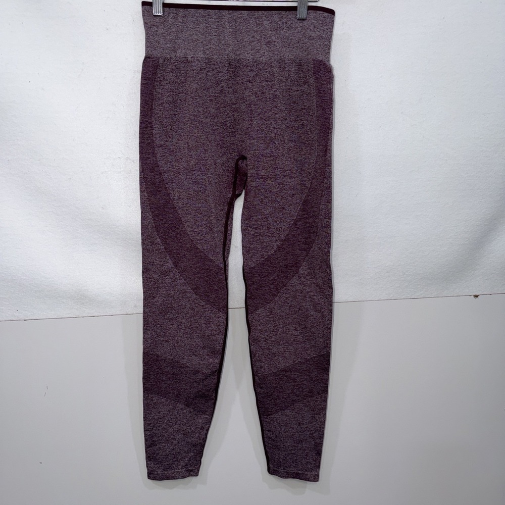 Pink Victorias Secret Womes Seamless Leggings Size Medium Burgundy Yoga Work Out